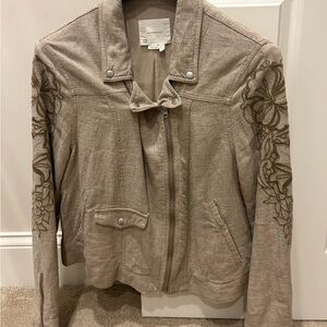 NWT: Anthropologie Tessa Embroidered Boyfriend Jacket Women's